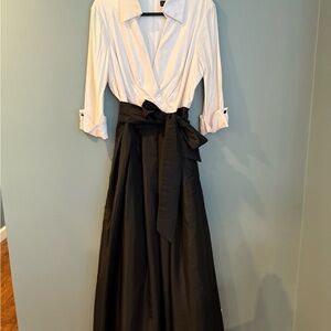 Jessica Howard Black Wrap Maxi Skirt